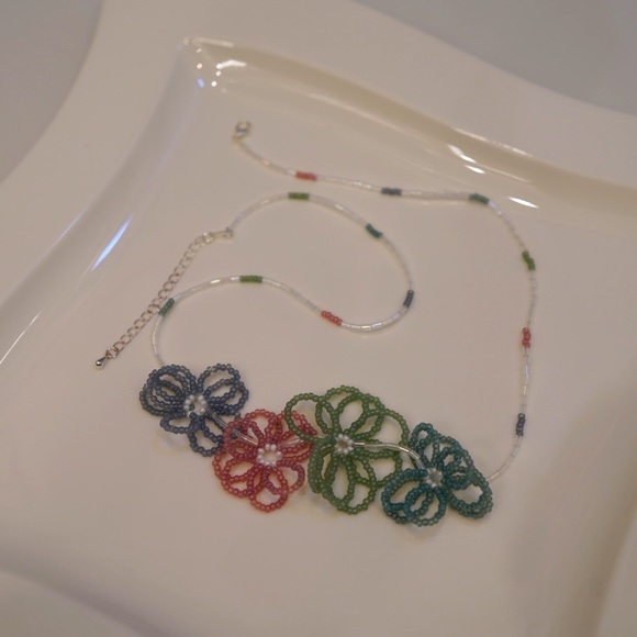 Handmade beaded necklace, Japanese seed beads - Picture 9 of 12